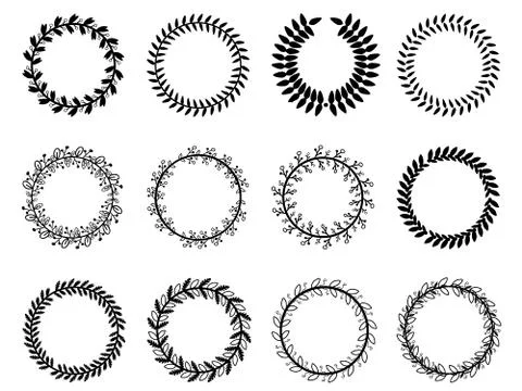 Leaf laurel set vector design Stock Illustration