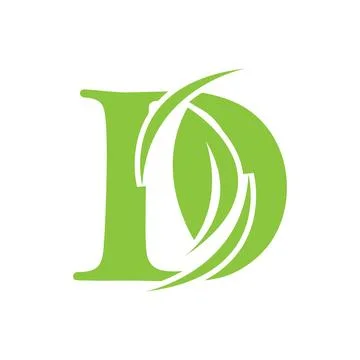 Leaf letter D Stock Illustration