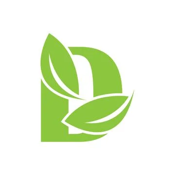 Leaf letter D Stock Illustration