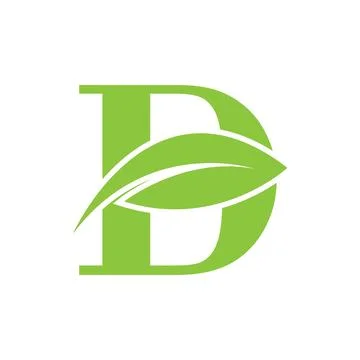 Leaf letter D Stock Illustration