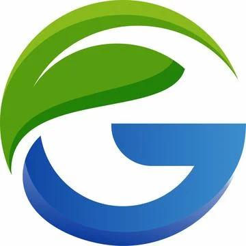 Leaf on letter G logo design Stock Illustration