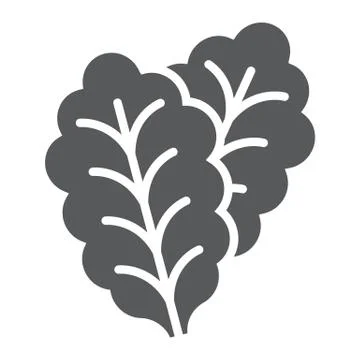 Leaf Lettuce glyph icon, vegetable and diet Stock Illustration