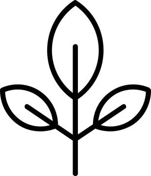 Leaf Line Icon Design Stock Illustration