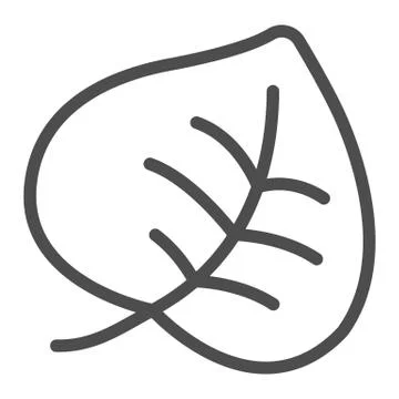 Leaf line icon. Foliage vector illustration isolated on white. Nature outline Illustrazione stock