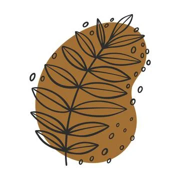 Leaf line icon set, leaves - plant elements, icons Stock Illustration