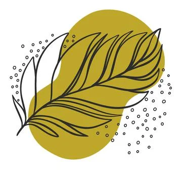 Leaf line icon set, leaves - plant elements, icons Stock Illustration