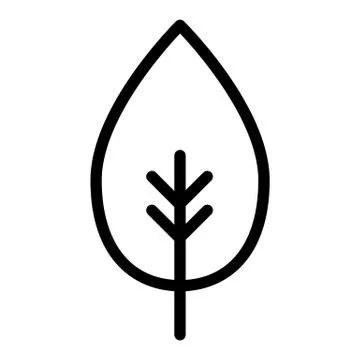 Leaf line icon. Simple leaf vector illustration isolated on white. Abstract leaf Illustrazione stock