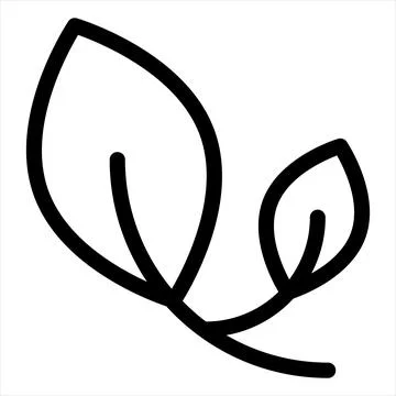 Leaf line icon vector illustration isolated on white background Stock Illustration