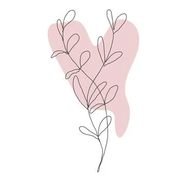 Leaf in line style isolated on white background Stock Illustration