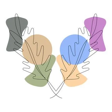 Leaf Lines logo design, Background Icons Artwork Artwork Colors pAstel Ilustración de archivo