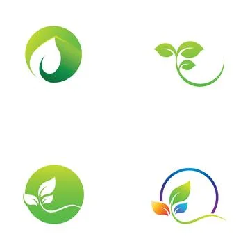 Leaf logo and vector images 스톡 일러스트
