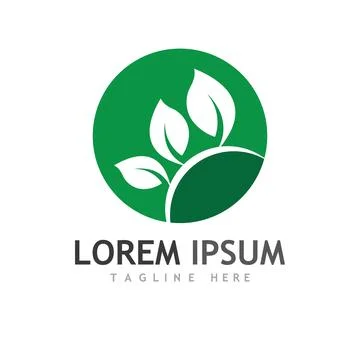 Leaf logo and vector images Illustrazione stock