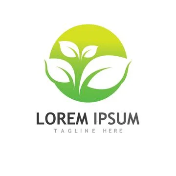 Leaf logo and vector images Illustrazione stock