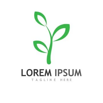 Leaf logo and vector images Illustrazione stock