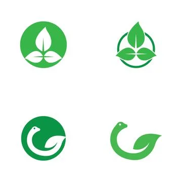 Leaf logo and vector images 스톡 일러스트