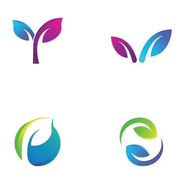 Leaf logo and vector images Stock Illustration