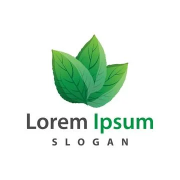 Leaf logo design icon green nature element ecology vector illustration templa Stock Illustration