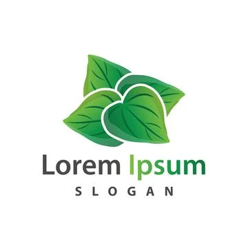 Leaf logo design icon green nature element ecology vector illustration templa イラスト素材
