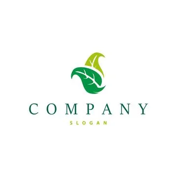 Leaf logo design template simple silhouette illustration plant leaf vector .. 스톡 일러스트