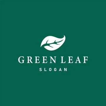 Leaf logo design template simple silhouette illustration plant leaf vector .. 스톡 일러스트