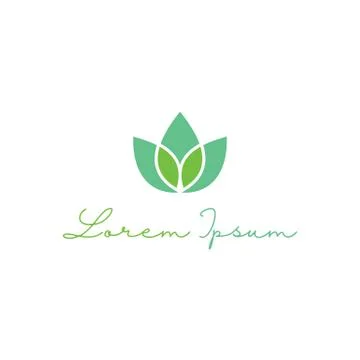 Leaf logo design template for spa &amp; esthetics Stock Illustration