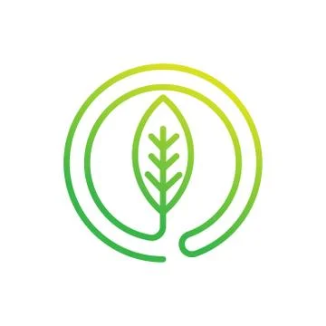 Leaf Logo design vector illustration. Abstract Leaf Logo vector in creative d Illustrazione stock