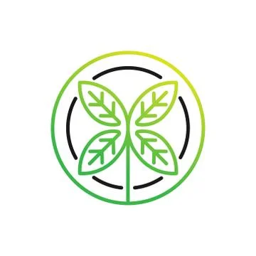 Leaf Logo design vector illustration. Abstract Leaf Logo vector in creative d Иллюстрация