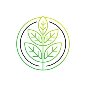 Leaf Logo design vector illustration. Abstract Leaf Logo vector in creative d Stock Illustration