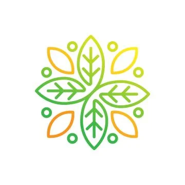 Leaf Logo design vector illustration. Abstract Leaf Logo vector in creative d Stock-Illustration