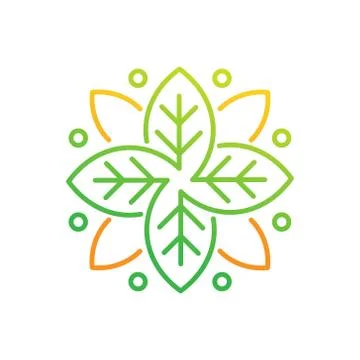 Leaf Logo design vector illustration. Abstract Leaf Logo vector in creative d Ilustración de archivo