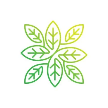 Leaf Logo design vector illustration. Abstract Leaf Logo vector in creative d Stock Illustration