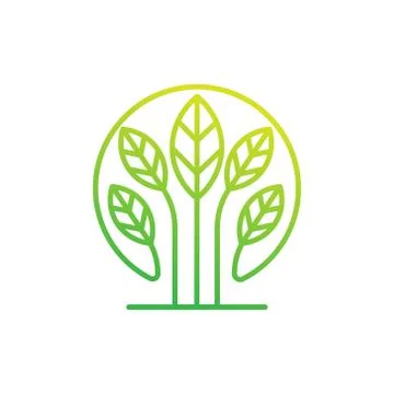 Leaf Logo design vector illustration. Abstract Leaf Logo vector in creative d Stock-Illustration