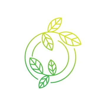 Leaf Logo design vector illustration. Abstract Leaf Logo vector in creative d Stock Illustration