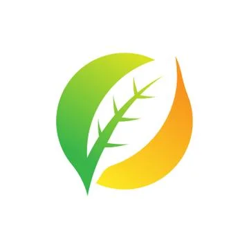 Leaf Logo design vector illustration. Abstract Leaf Logo vector in creative d Stock Illustration