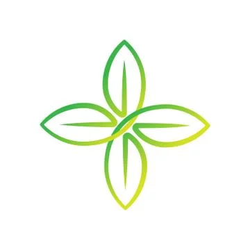 Leaf Logo design vector illustration. Abstract Leaf Logo vector in creative d Stock Illustration