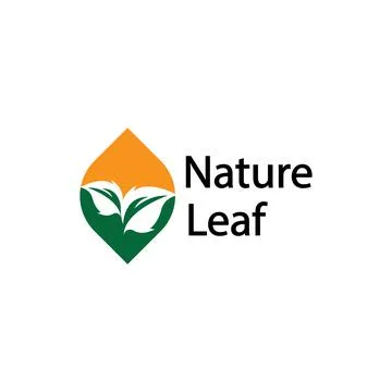 Leaf logo design vector for nature symbol template editable,Green leaf logo e Stock Illustration