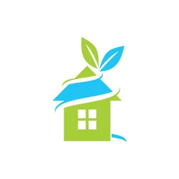 Leaf Logo Design Vector Template Isolated Illustrazione stock