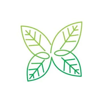 Leaf Logo Design Vector Template Set Stock-Illustration