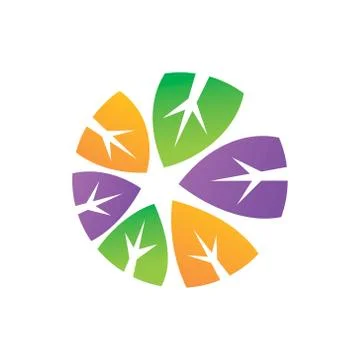 Leaf Logo Design Vector Template Set Stock-Illustration