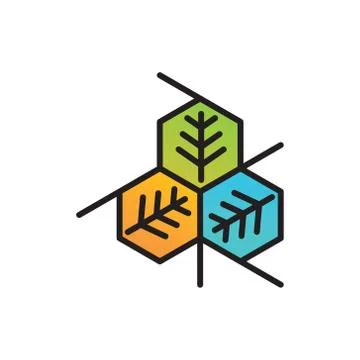 Leaf Logo Design Vector Template Set Stock-Illustration