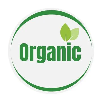 Leaf logo organic Label eco icon vector isolated background. Illustrazione stock
