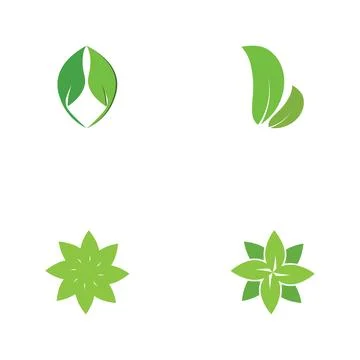 Leaf Logo Template vector symbol Illustrazione stock