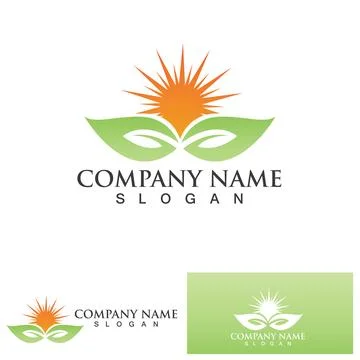 Leaf logo vector icon design template 스톡 일러스트