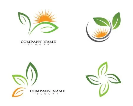 Leaf logo vector icon illustration Stock Illustration
