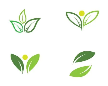 Leaf logo vector icon illustration Stock Illustration