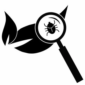 Leaf loop insect diseas search Stock Illustration