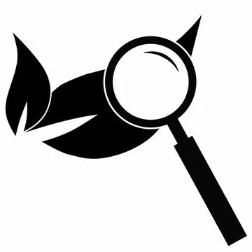Leaf loop leaves diseas search concept Stock Illustration