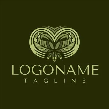 Leaf M letter logo design template. Natural letter M logo branding vector. Illustrazione stock