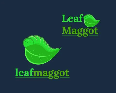 Leaf Maggot Logo Illustrazione stock