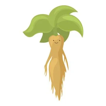 Leaf mandrake icon cartoon vector. Halloween herb Stock Illustration